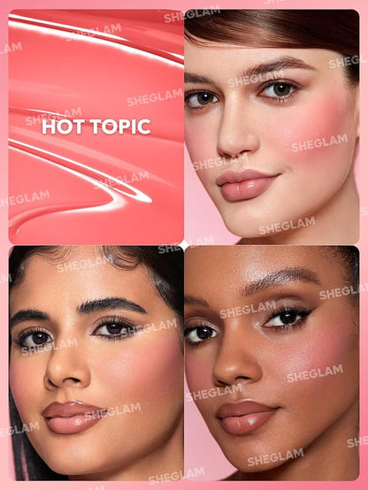 SHEGLAM Color Bloom Liquid Blush Makeup for Cheeks Matte Finish -Hot Topic