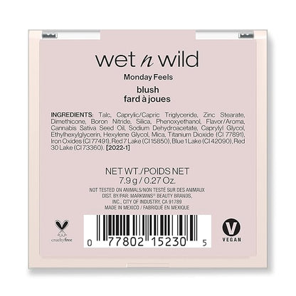 Wet n Wild Mood Cannabis Sativa Seed Oil Infused Makeup, Blush Complexion Enhancer Monday Feels, Natural Coffee Infused