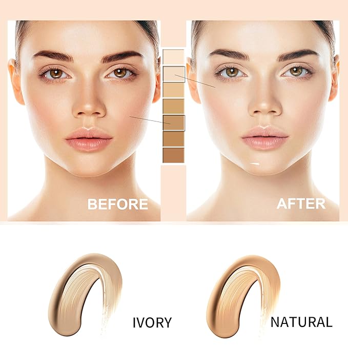 Cc Cream Self Adjusting for Mature Skin,Skin Tone Adjusting CC Cream SPF 50,for Older Women-1.01 oz(1PCS)