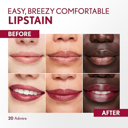 COVERGIRL Outlast Lipstain Bundle - 20 Admire & 35 Canyon Colors, Vegan Formula, 0.06oz Each