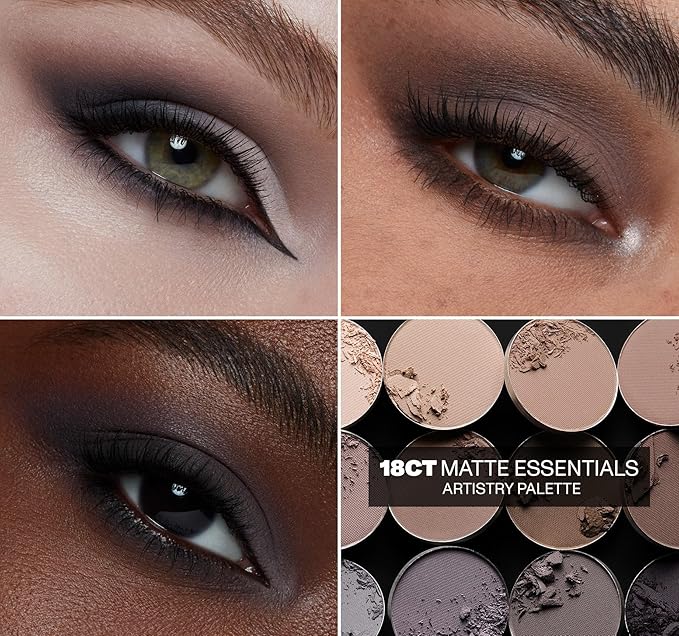 Morphe 18CT Makeup Palette - Matte Essentials Artistry Palette with Cool-Toned, All Matte Shades - Made to Build, Blend & Layer Flawlessly for Everyday, Versatile Makeup Looks (0.68 oz)