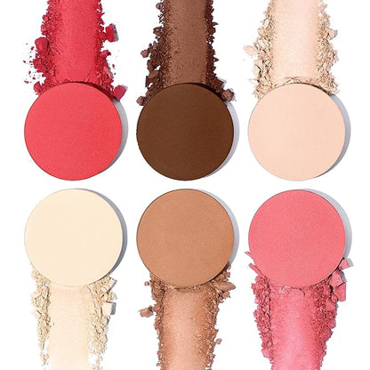 CHADO Shadows & Lights Refills – Powder | Palette Refill Pans (Compact Not Included) | Natural Face Powders for All Skin Types | Multifunctional Refills for Complexion and Eyes | Cruelty Free (Nude 63)