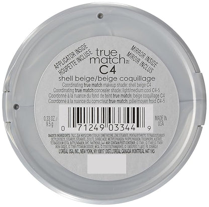 L'Oreal Paris True Match Super-Blendable Powder, Shell Beige, 0.33 oz.