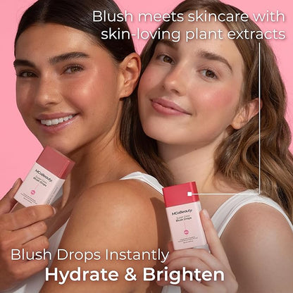 MCoBeauty Super Glow Blush Drops, Rose Pink, Luminous Flush for Radiant Cheeks, Vegan, Cruelty Free Cosmetics