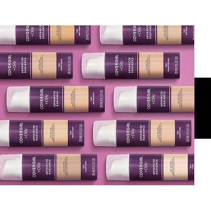 COVERGIRL Advanced Radiance Age Defying Liquid Foundation in Classic Ivory, Hides Wrinkles & Lines, Sensitive Skin Safe, Packaging May Vvary
