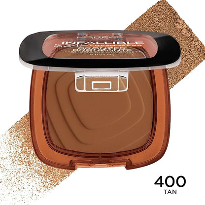 L'Oreal Paris Infallible Up to 24H Fresh Wear Soft Matte Longwear Bronzer. Waterproof, heatproof, Transfer, humidity and sweatproof, Tan, 0.31 oz
