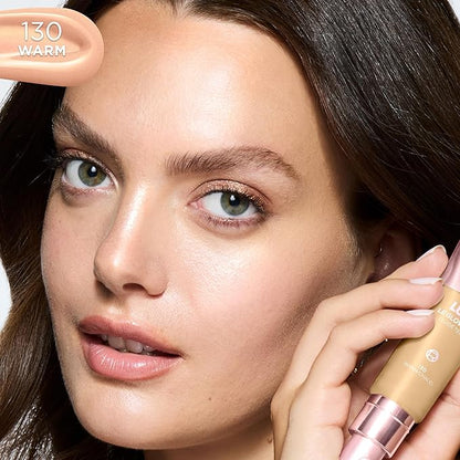 L'Oreal Paris Lumi Le Glow Skin Tint, Lightweight Water-Based Tinted Serum with Foundation-Like Coverage, Glow Illuminator, Warm 130, 0.85 Fl Oz