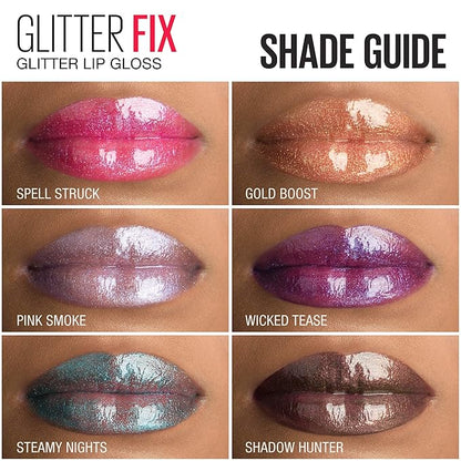 Maybelline New York Lip Studio Glitter Fix Glitter Lip Gloss Makeup, Shadow Hunter, 0.17 fl. oz.