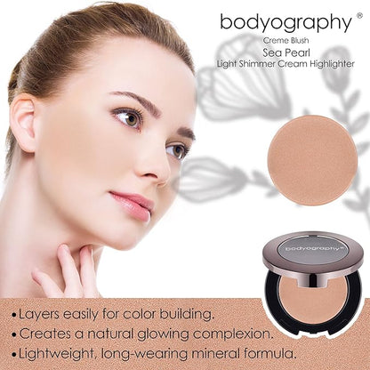 Bodyography Creme Blush, Sea Pearl, 0.12 Ounce