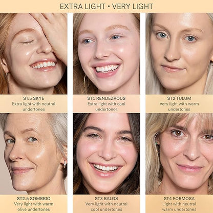 ILIA - Super Serum Skin Tint SPF 40 | Non-Comedogenic, Vegan, LIghtweight to Help Against Blue Light, + Pollution while Hydrating, Smoothing, + Refining (Rendezvous ST1, 1 fl oz | 30 ml)
