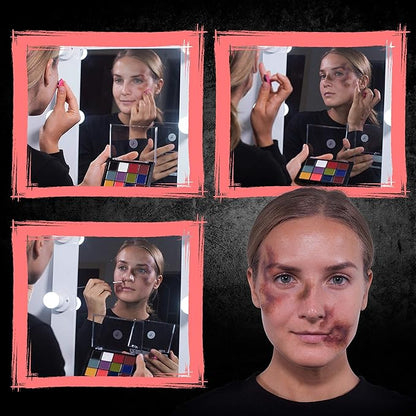 12-Color Primary FX Cream Palette, Professional Quick Drying Waterproof SFX Makeup for the Stage, Film, Costumes, Cosplay