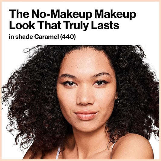 Revlon ColorStay Light Cover Liquid Foundation, Hydrating Longwear Weightless Makeup with SPF 35, Light-Medium Coverage for Blemish, Dark Spots & Uneven Skin Texture, 440 Caramel, 1 fl. oz.