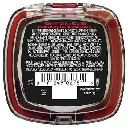 L'Oreal Paris Makeup Infallible Fresh Wear Foundation in a Powder, Up to 24H Wear, Waterproof, Sand, 0.31 oz.