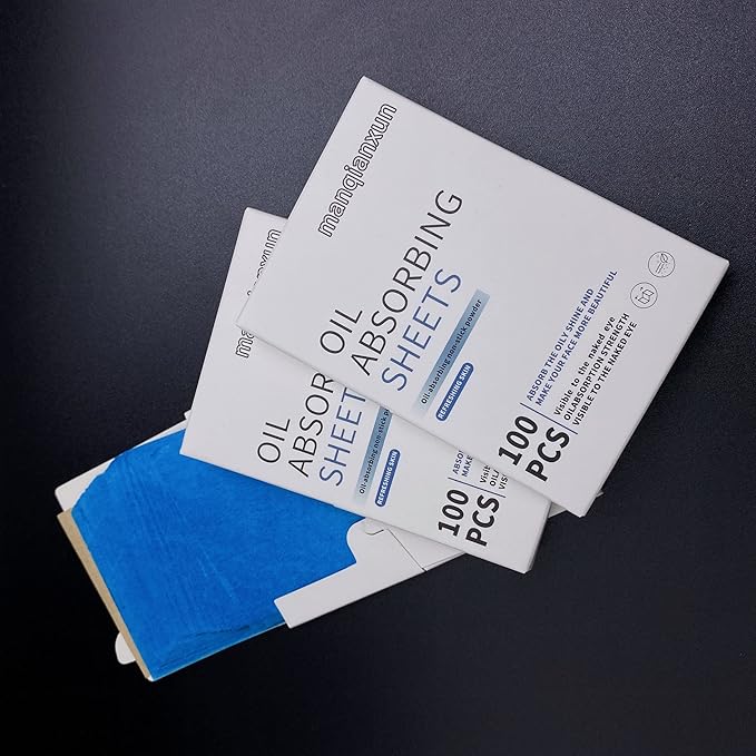 Premium Oil Blotting Paper Sheets, Translucent, Soft Face Blotting Paper Stay Skin Fresh and Smooth, for Facial Skin Care & Make Up(Blue) (3)