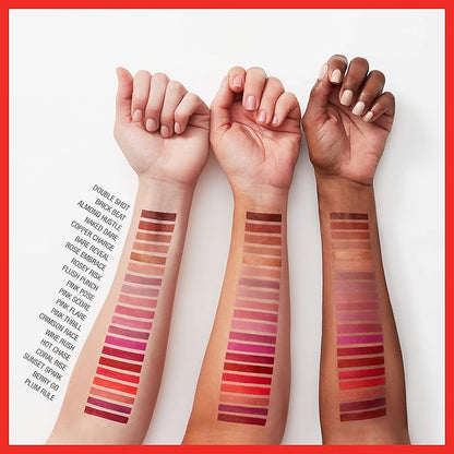 Maybelline New York Color Sensational Lipstick, Lip Makeup, Cream Finish, Hydrating Lipstick, Nude, Pink, Red, Plum Lip Color, Sunset Spark, 0.15 oz; (Packaging May Vary)