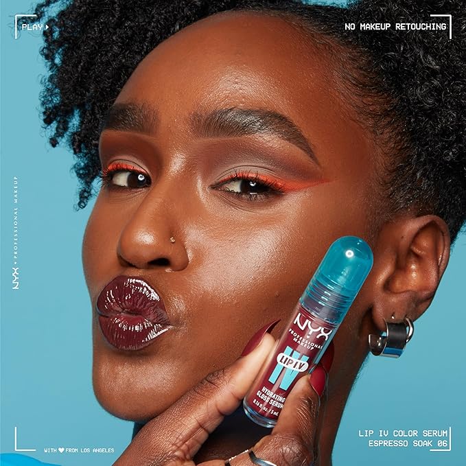 NYX PROFESSIONAL MAKEUP Lip IV Hydrating Glossy Lip Stain with 12HR Hydration - Blush Rush (Pink)