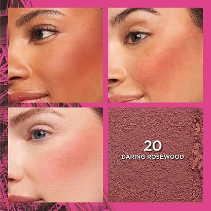 L'Oreal Paris Infallible Up to 24H Fresh Wear Soft Matte Blush, Blendable, Long-Lasting and Waterproof Cheek Make Up, Daring Rosewood 20, 0.31 Oz