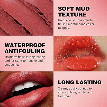 Lip and Cheek Blurring Pudding Pot, Blurry, Buildable and Lightweight Lip Tint, Creamy Multi-Purpose Blurring and Mousselike Pudding Pots for Women Lips, Cheek & Eye, 03# Chestnut Nude