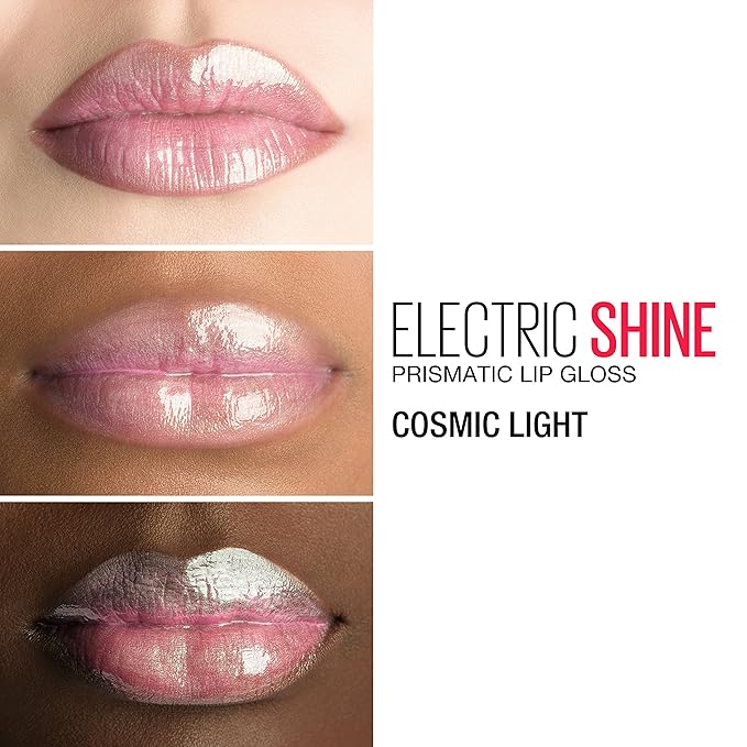 Maybelline Lip Studio Electric Shine Prismatic Lip Gloss Makeup, Cosmic Light, 0.17 fl. oz.