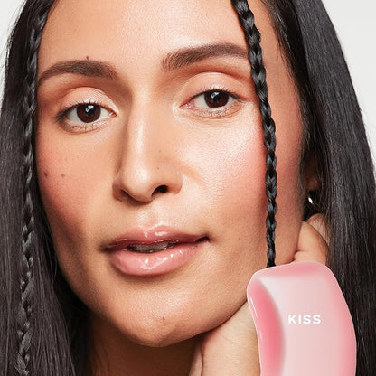 Saie Glossybounce - Hydrating Lip Gloss and Tinted Lip Oil Hybrid with Hyaluronic Acid & Jojoba Oil for Non-Sticky, Ultra-Shiny, Plump & Soft Lips - Everyday Makeup Essential - Kiss (.17 oz)