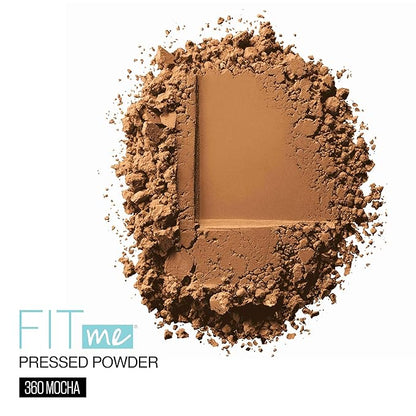 Maybelline Fit Me Matte + Poreless Pressed Face Powder Makeup & Setting Powder, Mocha, 1 Count