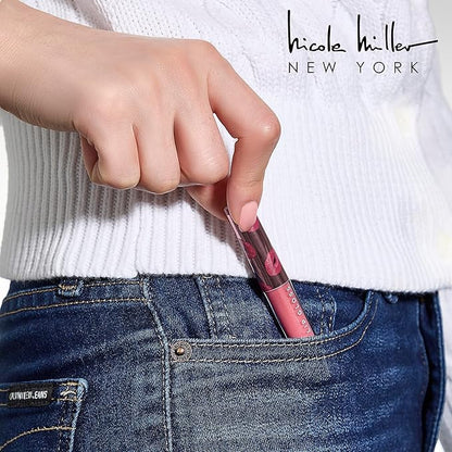 Nicole Miller Lip Gloss Collection Shimmery Glosses for Women and Girls Long Lasting Color Set with Rich Varied Colors, Better Not Pout Red, 4 Count (Pack of 1)