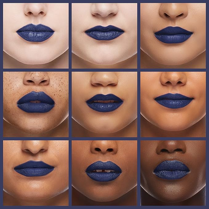 Rimmel London Stay Matte Liquid Lip Color with Full Coverage Kiss-Proof Waterproof Matte Lipstick Formula that Lasts 12 Hours - 830 Blue Iris, .21oz
