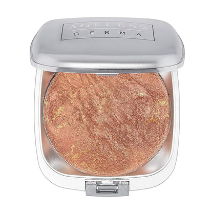 Baked Mineral Blush Makeup with Botanical Extracts (Bronze Swirl) Made in USA