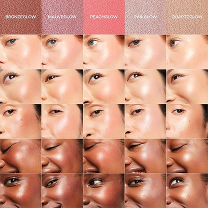 Saie Glow Sculpt Multi-Use Highlighter + Cream Blush Refill - Lightweight with Hyaluronic Acid + Micropearl for Radiant, Glowing Skin - Quartzglow (.02 oz)