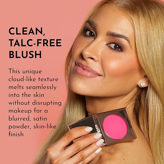 Pinch My Cheeks Soft-Blur Cream Blush - Cherry Pie - Premium Blush with Natural Ingredients to Re-Energize and Protect the Skin While Imparting a Soft, Cloudy Finish - 0.18 oz