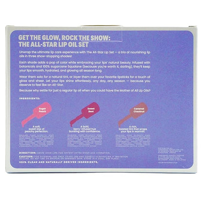 Handmade Heroes 100% Natural Vegan Lip Oil with Squalane Non-Sticky Lip Gloss Moisturizing, Shiny, Nourishing Korean Lip Gloss - Pack of 3