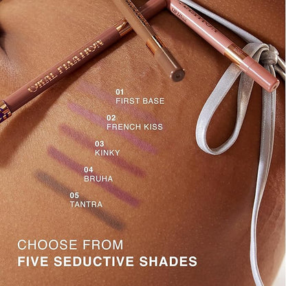 Waterproof Lip Liner & Hydrating Lip Oil - Perfect Makeup Definer Set for Everyday - Oral Fixation Pencil & Double Pleasure Gloss - Two Piece Makeup Gift Set for Women