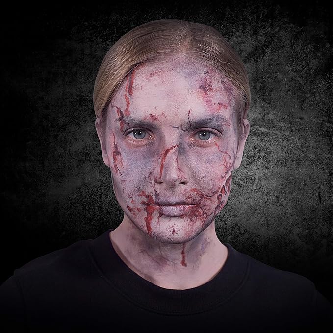 12-Color Zombie Alcohol-Activated Palette, Professional Quick Drying Waterproof SFX Makeup for the Stage, Film, Halloween, & Cosplay