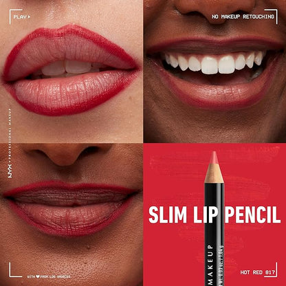 NYX PROFESSIONAL MAKEUP Slim Lip Pencil 2-Pack - Nude Pink & Hot Red