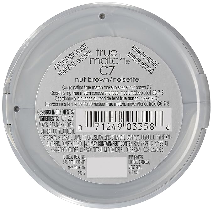 L'Oreal True Match Powder, Nut Brown [C7], 0.33 oz