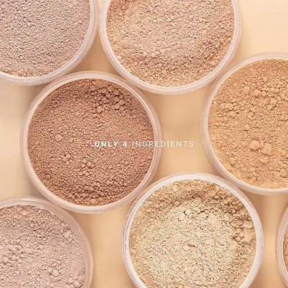 Mineral Powder Foundation - Longwear, Lightweight, Smooth Powder Formula - Blurring, Skin-Perfecting Finish - Vegan and Cruelty Free Formula - 025 Siv - 0.25 oz