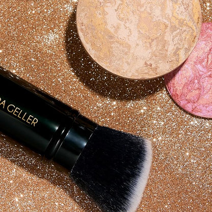 LAURA GELLER NEW YORK 40+ Club Blush-n-Balance 3pc Kit: Baked Balance-N-Brighten Color Correcting Foundation, Light + Retractable Kabuki Brush + Baked Blush-N-Brighten, Tropic Hues