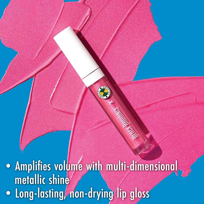 Black Radiance Cross Colours Metallic Liquid Lip, Moisture-Rich Ultra Glossy Finish, Pigment-Loaded Formula with Micro Glitter, Soft Paddle Applicator, Cruelty-Free - Fresh Drip Pink