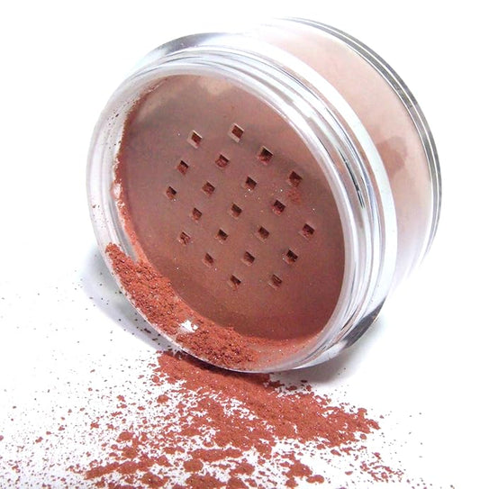 Pink Brown Shade Loose Mineral Highlighter Blush Powder, Matte Finish, Talc & Paraben Free, 7 grams, No Animal Testing & Cruelty Free