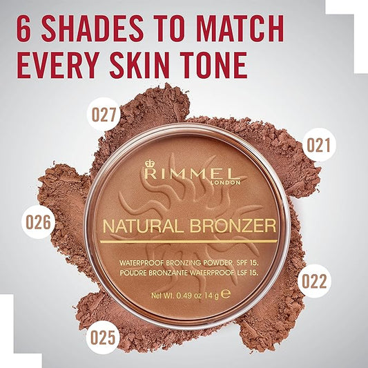 Rimmel London Natural - 027 Sun Dance - Bronzer, Matte Finish, 0.49oz