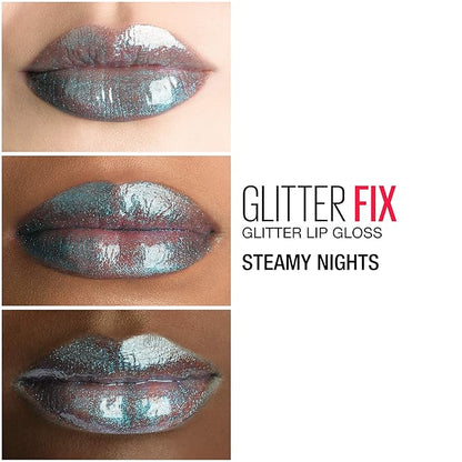 Maybelline New York Lip Studio Glitter Fix Glitter Lip Gloss Makeup, Steamy Nights, 0.17 fl. oz.