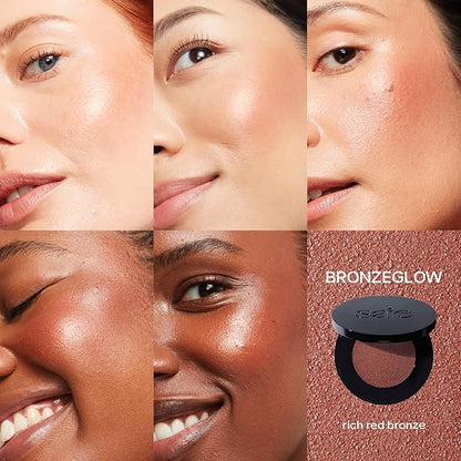 Saie Glow Sculpt Multi-Use Highlighter + Cream Blush - Lightweight with Hyaluronic Acid + Micropearl for Radiant, Glowing Skin - Bronzeglow (.02 oz)