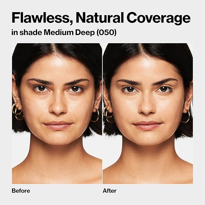 Revlon ColorStay Skin Awaken 5-in-1 Concealer, Lightweight, Creamy Longlasting Face Makeup with Caffeine & Vitamin C, For Imperfections, Dark Circles & Redness, 050 Medium Deep, 0.27 Fl Oz