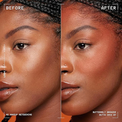 NYX PROFESSIONAL MAKEUP Matte Buttermelt Bronzer, Longwear Face Makeup with Up to 12 Hours of Wear, Vegan Formula - Butta Dayz (Deep Rich Warm Red)