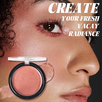 UCANBE Face & Body Cream Bronzer, Natural Coral Warm Sun-Kissed Glow Blusher, Buildable Blendable for Long Lasting Radiant Glow, Luminous Bronzing Highlighting Muti-Use Makeup Palette