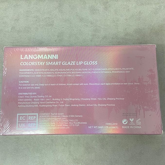 LANGMANNI 10 Colors Diamond Glitter Lip Gloss Set,Long Lasting High Shine Shimmer Liquid Lipstick Set,Hydrating,Moisturizing Lip Gloss Kit Gift Makeup For Girls