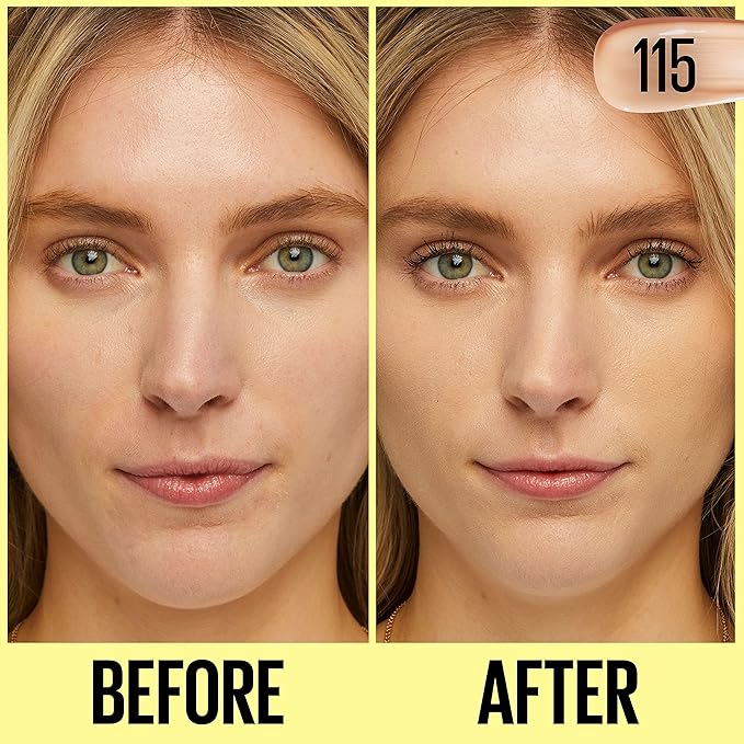 Maybelline Fit Me Tinted Moisturizer, Natural Coverage, Face Makeup, 115, 1 Count