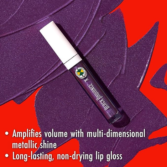 Black Radiance Cross Colours Metallic Liquid Lip, Moisture-Rich Ultra Glossy Finish, Pigment-Loaded Formula with Micro Glitter, Soft Paddle Applicator, Cruelty-Free - Hyped Up Purple