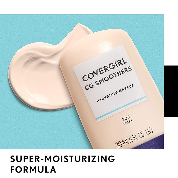 COVERGIRL Smoothers Hydrating Makeup Classic Ivory, 1 oz (packaging may vary) (Pack of 2)