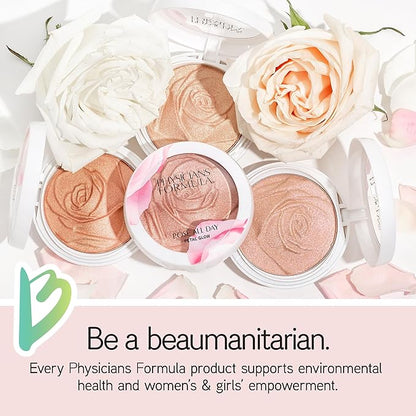 Physicians Formula Rosé All Day Highlighter Blush Face Powder, Pink Petal Glow, Dermatologist Tested, Clinicially Tested